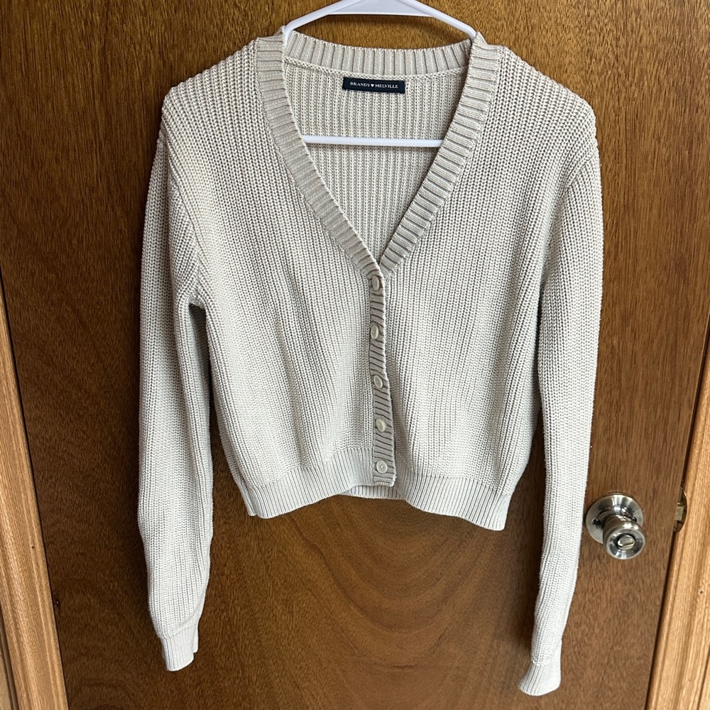 Brandy Melville Cream Cardigan Sweater